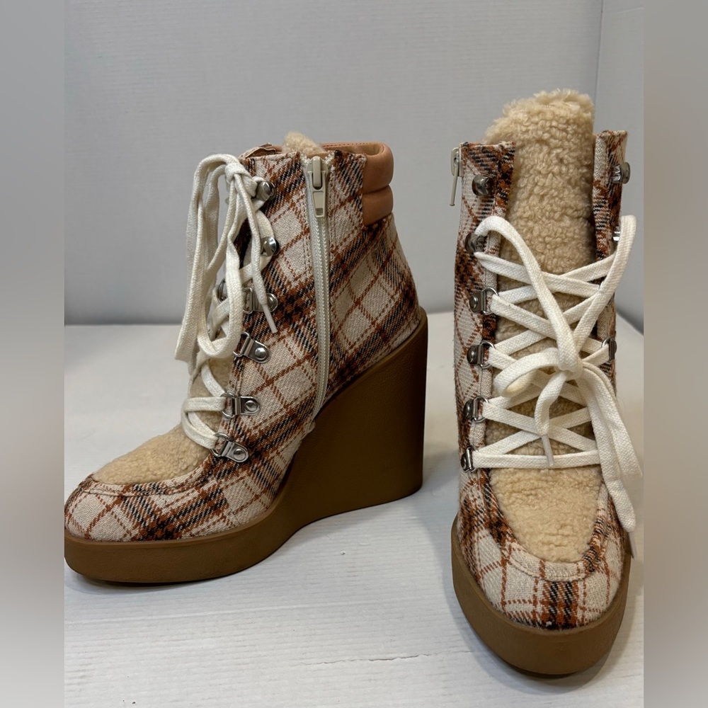 Jessica Simpson “Maelyn” Wedge Lace Up Booties